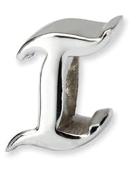 Script Style, Letter I Charm in Silver For 3mm Charm Bracelets