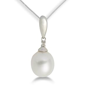 Miore - Mgr9002P - Collier Femme - Or blanc 375/1000 (9 carats) - Perle/Diamant - 45 cm
