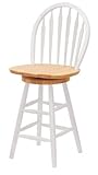 IMAGE OF Winsome Wood 24-Inch Windsor Swivel Seat Barstool, Natural/White