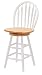 Winsome Wood 24-Inch Windsor Swivel Seat Barstool, Natural/White