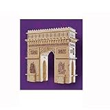 Puzzled, Inc. 3D Natural Wood Puzzle - Arch De Triomphe