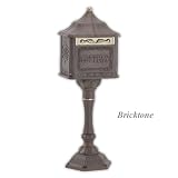 Colonial Pedestal Mailbox - Antique Mocha - Cast Aluminum Colonial Pedestal Mailbox - Antique Mocha - Cast Aluminum