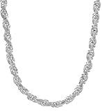 Sterling Essentials Sterling Silver 18-inch Diamond-cut Rope Chain (2.5 mm)