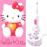 Hello Kitty Electric Rechargeable Plaque Removing Wall-mountable Toothbrush with Extra Head and Charging Stand