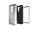 LG G3 case,CINEYO(TM) heavy Duty Rugged Hybrid Tri Layer Armor Case with Kickstand (LG G3 Black) (Silver)