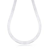 Bling Jewelry .925 Sterling Silver 080 Flexible Herringbone Necklace 8mm 16 18