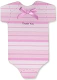 Onesie Thank-you Cards - Pink Stripes - Baby Girl