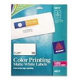 Avery Consumer Products Products - Laser Labels, Matte, Return Address, 3/4x2-1/4, 750/PK, WE - Sold as 1 PK - Matte white mailing labels are designed for color laser printing and offer print-to-the-edge capability. Each label features a special coating that provides vivid color and sharp text for brilliant, high-resolution color images and labels. Ideal for mailings, messages, invitations and announcements. Avery offers so many easy-to-use Avery Templates for Microsoft Word and other popular