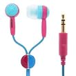 Ipopperz Colorz Earbuds - Pink and Sky on Blue Cord