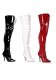 5 Inch Lace-Up Thigh Boot, Side Zip
