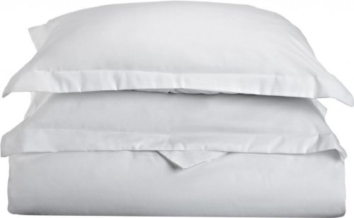 Clara Clark 2-Piece Premier 1800 Series Duvet Cover, Twin, White