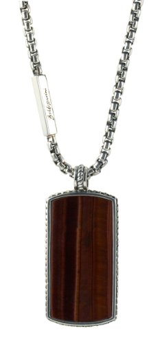 Baldessarini Herren-Halskette 925 Sterlingsilber vintage-oxidized Tigerauge rotbraun 70 cm Preisvergleich
