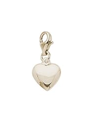 Rembrandt Charms Heart Charm with Lobster Clasp, 10K Yellow Gold