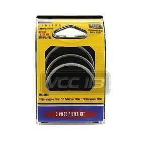 Digital Concepts 30.5mm 3-Piece Polarizing/UV/F-DL Filter Kit, Metal Rim, Blister Pack