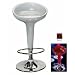 LumiSource Scooper Hydraulic Barstool, Red