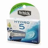 Schick Hydro 5 Blade Razor Cartridge Refills 4 ea