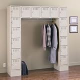 TENNSCO Box Locker Unit with Coat Bar 16 Compartments
