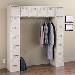 Steel Locker 16 Person 72x18x72 Without Legs 16 Doors Assembled Sand