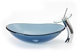 Bathroom Vessel Sink by Bath Authority - DLBG-01B in glass blue