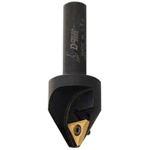 Dorian Tool CS60 60 Degree Indexable Countersink Cutter, 2-1/4" Overall Length, 1/4" Cutter Diameter, 3/8" Shank Diameter, 21/64" Face Width