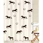 Brown Horse on Ivory Shower Curtain