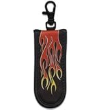 USB Flash Drive Case-black w/ Flames