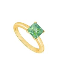Emerald Ring 14K Yellow Gold - 0.75 CT TGW