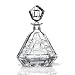 28 oz. Clear Crystal Triangle Decanter - Metropolis Collection