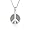 Stainless Steel Peace Sign Pendant, 20 inches