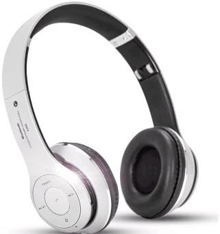 Headphones,HIST JQD Over-Ear Bluetooth Headset High Quality Sound with Foldable &amp; Adjustable headband, Noise Cancelling,Strong Basswith 3.5mm Jack (Silver)