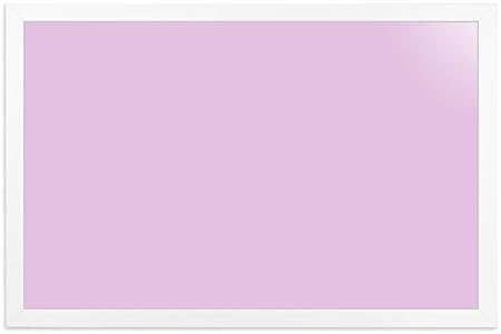 Eco-friendly magnetic 23.6 x 15.75 Inch Mango Wood Framed Color Dry Erase Board with Pocket &amp; Magnets (Lavender)
