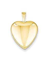 14k Gold Filled Satin and Polished 2-Frame Heart Locket