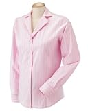 Devon & Jones Women's Long Sleeve Multi-Stitch Poplin Blouse Button Down Dress Shirt DP620W