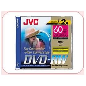 JVC DVD-RW, 2.8Gb, 8cm, 60min, Pack 5, camcorder mini dvd, 2.8 gb, jvc dvdrw 60