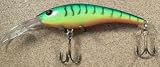 JLVLures JLV Lures Curved Minnow Freshwater Diver Glitter Firetiger : Walleye Sauger Pike Bass Steelhead Crankbait Deep Troll Tantalizing Curve Body Wobble Kicking Rattle Rattling Trolling Casting Cast Treble Bronze Hook Darting Structure Fishing Gravel Bottom Rock Stump