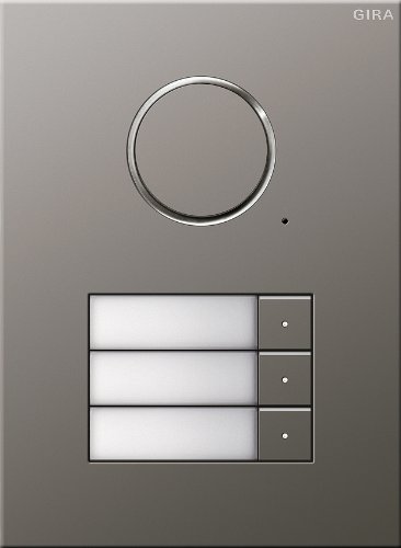 Gira 250320 T&uuml;rstation Edelstahl 3-fach