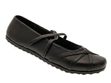 WOMENS LOW HEEL COMFORT FLEXI WORK SHOES BALLET PUMPS ELASTIC STRAPS LADIES sizes 3-8
