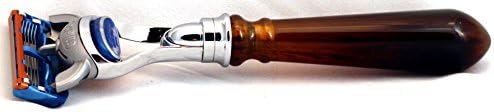 Shavetools Deluxe Fusion Compatible Razor with with Faux Tortoise Shell Resin Handle