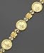 14k Gold Bracelet with 22k Gold Coin Charms