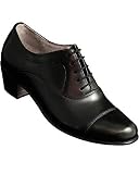 Aris Allen Mens Black Leather Authentic Argentine Tango Dance Shoe with Leather Sole