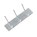 Safco 4161 Wall Rack, Three Ball-Tipped Double-Hooks, Metal, Satin Aluminum