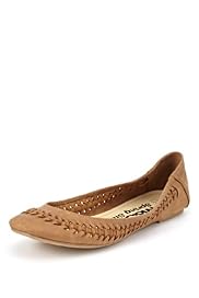 Angel Leather Woven Slip-On Pump Shoes