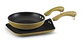 Paula Deen Signature Porcelain 9-Inch Nonstick Skillet and 11-Inch Nonstick Square Griddle, Green