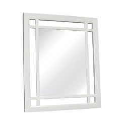 Elite Home Fashions Neal Collection Framed Mirror, White