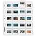 Print File Archival 35mm Slide Pages Holds Twenty 2" x 2" Mounted Transparencies, Top Loading, Pack of 100