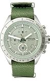 Fossil Decker Green Chronograph Field Strap Grey Dial Men's Watch #CH2597