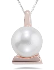 6 mm Pearl Pendant in 14K Pink Gold