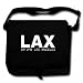 Los Angeles Airport Code LAX California Messenger Bag Black Solid