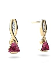 Genuine Pink Tourmaline 14kt Yellow Gold Earrings