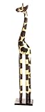 60cm Holz Giraffe Holzgiraffe Deko Afrika Style Handarbeit Fair Trade Natur Farbe